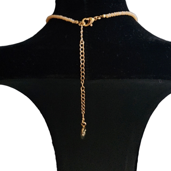 Free People x Ariana Ost Sunlight Choker Necklace Citrine Pearl Sun NWOT - Picture 7 of 8